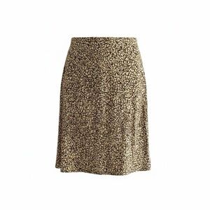 Dress Barn Beige and Black Printed High-Low Skirt